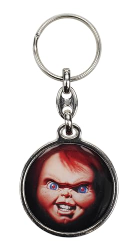 Sd Toys - Chucky Portachiavi Rotondo Metallo Chucky, Multicolore, S