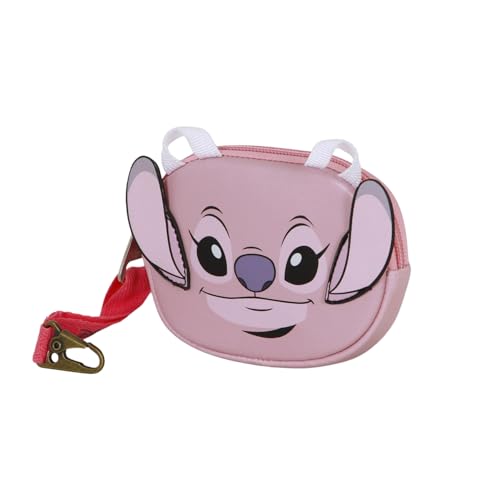 Disney Lilo E Stitch Angel Face-Portamonete Pill, Rosa, 12 X 8,5 Cm
