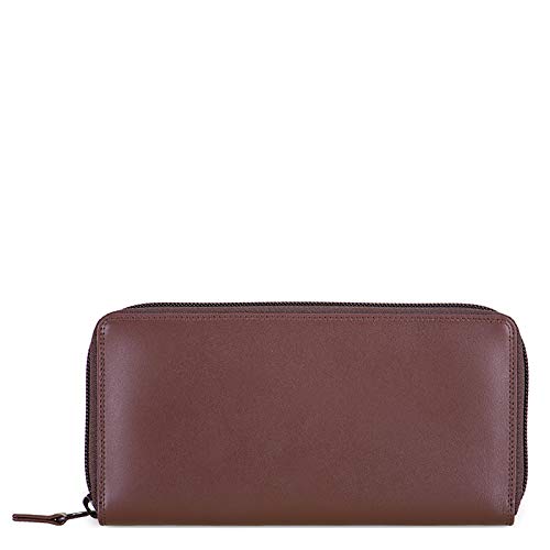 Mywalit Portafoglio Donna Di Pelle Large Zip Around Purse - 1259-158 - Cacao