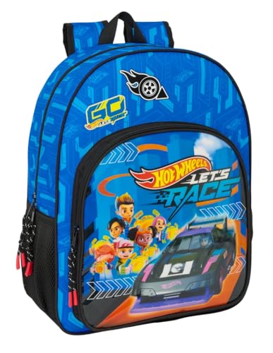 Safta Hot Wheels Let'S Race - Zaino Scuola Bambino, Zaino Bambino, Zaino Per Bambini, Adattabile Al Carrello, Ideale Per Bambini In Età Scolastica, Co
