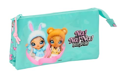 Safta Nanana Bunny - Astuccio Triplo, Astuccio Per Bambini, Ideale Per Bambini In Età Scolastica, Comodo E Versatile, Qualità E Resistenza, 22 X 3 X 1