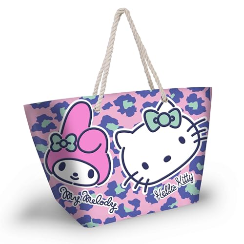 Karactermania Sanrio Hello Kitty Safari-Borsa Da Spiaggia Soleil, Rosa, 52 X 37 Cm