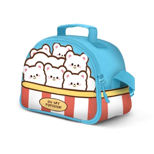 Oh My Pop! Popcorn-Porta Merenda Thermal Lunch Bag, Blu