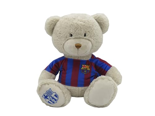 Cyp Brands - Fc Barcelona, Orsetto, Bambola, 35 Cm, Maglietta Del Barça, Colore Beige, Prodotto Ufficiale