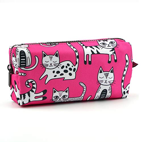Astuccio Per Matite Con Gatto Rosa, Borsa Per Trucchi, Regalo Per Amanti Dei Gatti, Astuccio Da Toilette Per Adolescenti, Astuccio Per Cosmetici, Scat