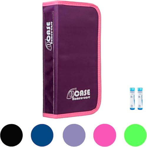 Homeo-Case | Astuccio Omeopatia Con 90 Spazi Per I Tubi Boiron Da 4Gr | Porta Granuli Omeopatici | Colore Prugna (Tubi Non Inclusi) | Chiuso 30 X 15 C