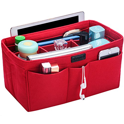 Feltro Organizer Borsa Donna, Ropch Bag In Bag Borsa Organizer Organizzatore Interno Purse Per Borsetta Per Lv Speedy Neverfull (Rosso, M)