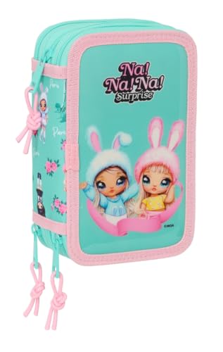 Safta Nanana Bunny - Astuccio Scuola Con 37 Utili Inclusi, Astuccio Per Bambini, Ideale Per Bambini Dai 5 Ai 14 Anni, Comodo E Versatile, Qualità E Re
