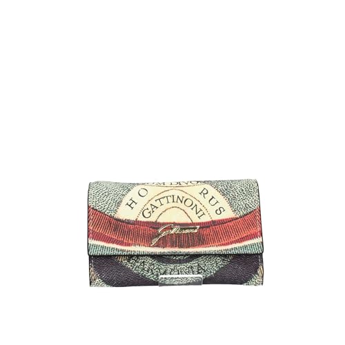 Gattinoni Portafogli Medium Con Flap Planetarium Colore Classic E Finitura Nero - Da Donna - In Similpelle - Stampa Planetarium - Multi Colore, Taglia