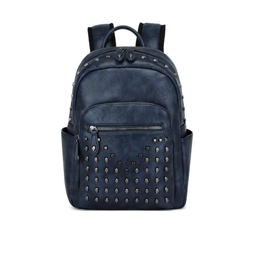 Miss Lulu Zaino Donna Medio, Zaine Pu Pelle Donna, Borsa Zaino Teschio, Borse A Zainetto Gtico Antifurto,Impermeabile