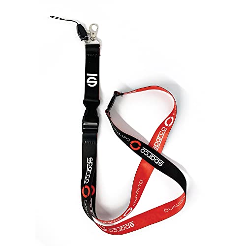 Sparco Kit 10 Lanyard Gaming Nero/Rosso