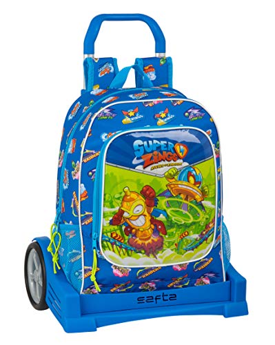 Safta Superzings - Zaino 522 Con Schienale Ergonomico Con Carrello Evolution Serie 5, 320 X 140 X 420 Mm, Blu
