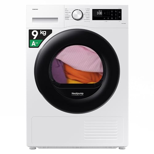 Samsung Asciugatrice Crystal Ecodry Dv90Cgc0A0Ae/Et 9 Kg, Pompa Di Calore, Wifi, Sensore Optimal Dry, Filtro 2 In 1, Carica Frontale, 60L X 80H X 65P