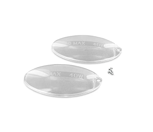 Dl-Pro 2 X Coprilampade 10 X 5,4 Cm Per Aeg Electrolux 50248796000 5024879600/0 Copertura Ovale Per Cappa Aspirante