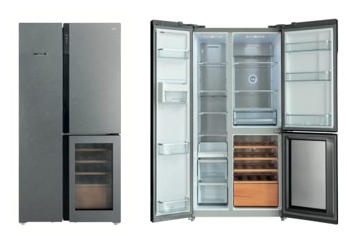 Grf Frigorifero Americano Tre Porte Con Cantinetta T9183Winxg Total No Frost Vetro Inox