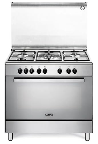 Demx96Sg - Cucina A Gas Con Forno Elettrico, N°5 Fuochi, 90X60 Cm, Colore Inox, Classe Energetica A