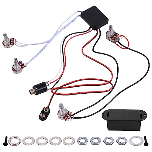 Fuhjythy Eq-B2T Eq Preamp Circuit Bobina Per Basso Elettrico Pickup Per Chitarra Elettrica Accessori Per Chitarra Elettrica Adatta Per Pickup Basso
