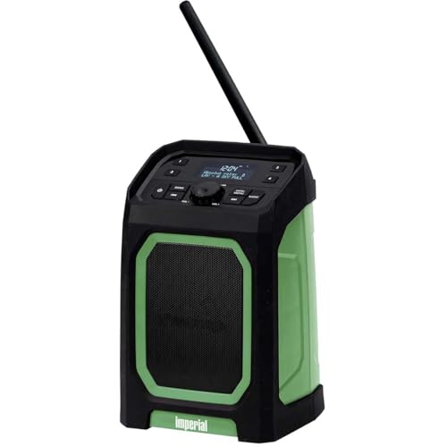 Imperial Dabman Or 5 - Radio Da Esterno Con Dab+ E Bluetooth 5.3 (Batteria 5.000 Mah, Riproduzione 30 Ore, 8 Watt, Impermeabile Ip65) - Nero/Verde