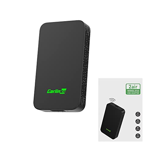Carlinkit 5.0 Adattatore Wireless Android Auto/Carplay - Ultima Versione 2023 | Connessione Due Canali | Compatibile Auto Carplay/Android Auto (2016-2