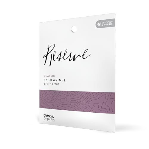 Ance D'Addario Organic Reserve Classic Per Clarinetto In Sib, Durezza 3,0, Custodie Singole, Confezione Da 3