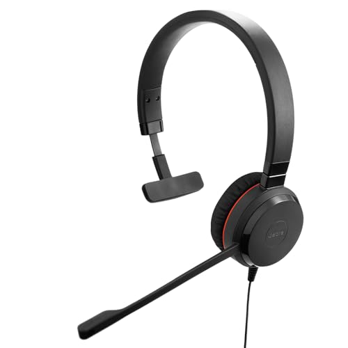 Jabra Evolve 30 Ii, Cuffie Monofocali Certificate Unified Communications Con Unità Di Controllo Chiamate, Microfono A Cancellazione Del Rumore, Indica