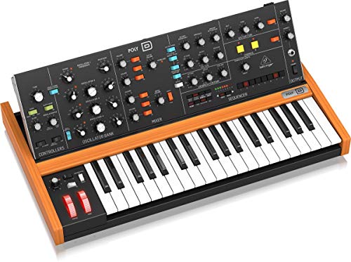 Behringer Poly D Sintetizzatore Polifonico Analogico A 4 Voci Con 37 Tasti Full-Size, 4 Vco, Filtro Ladder Classico, Lfo, Chorus Stereo Bbd, Distorsio