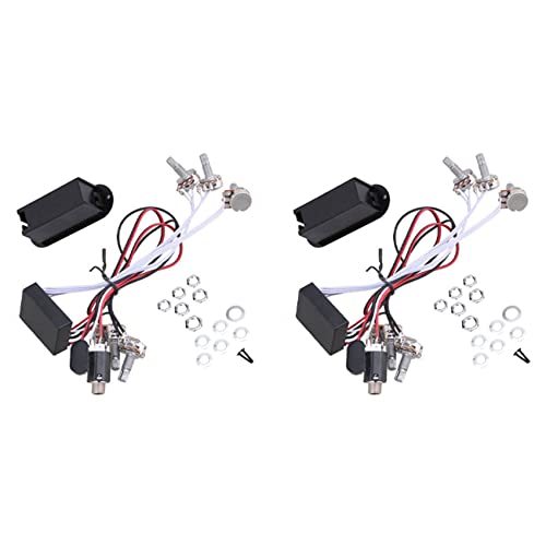 Janasiba 2 X Prestabilizzatore A 3 Bande Di Bilanciamento Eq-Harness Chitarra Basso Di Controllo Del Suono Per Ritiro