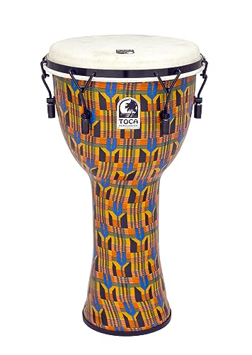 Djembe Toca Free Style Meccanico Tiraggio Kente Cloth 30,48 Cm Sfdmx-12K