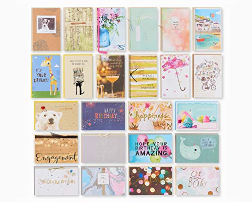 American Greetings - Biglietto Di Auguri Per Tutte Le Occasioni, 24 Punti, Per Matrimoni, Compleanni, Congratulazioni, Amicizia, Simpatia, Baby Shower