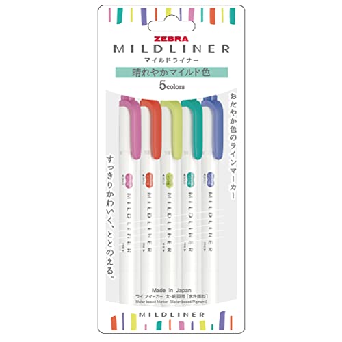 ゼブラ(Zebra) Zebra Mildliner Wkt7-5C-Hc-N - Evidenziatore, Colori Soleggiati E Delicati, Colori Hc5