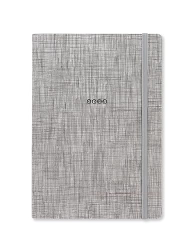 Letts Of London Edge Agenda 2025 Con Visualizzazione Settimanale E Note, Formato A5, Colore Grigio