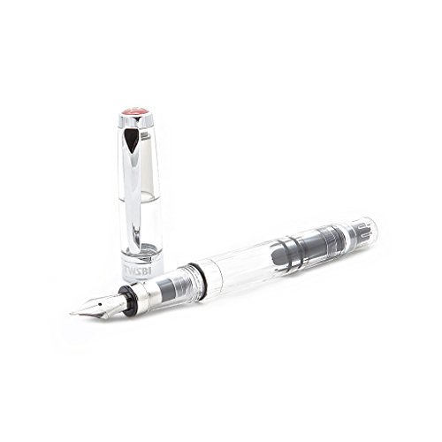 Twsbi Diamond 580 Clear,Pennino F,Penna Stilografica,Demonstrator,Caricamento A Stantuffo