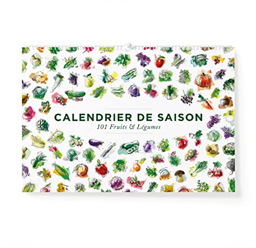 531 Rheinland Design Calendario Stagionale, Calendario Anulare A4, 101 Illustrazioni A Colori Delle Stagioni Frutta E Verdura Più Comuni