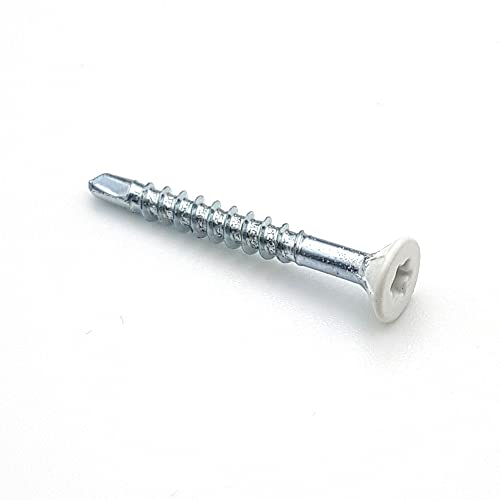 Vite Legno Testa Svasata 3,5X30 Mm Ral 9010 Bianco Puro Anti-Spaccatura E Crepe Da 100