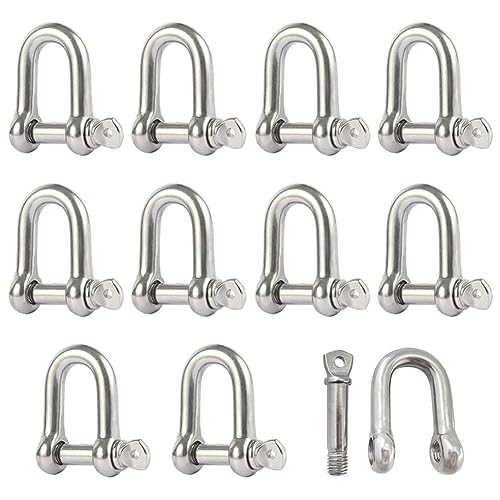 10 Pezzi M6 Grillo Acciaio Inox 304 Grillo Acciaio Inox A Vite Grillo Dritto Grillo Per Anello A D Grillo Dell'Ancora Grillo A Catena Per Collegamenti