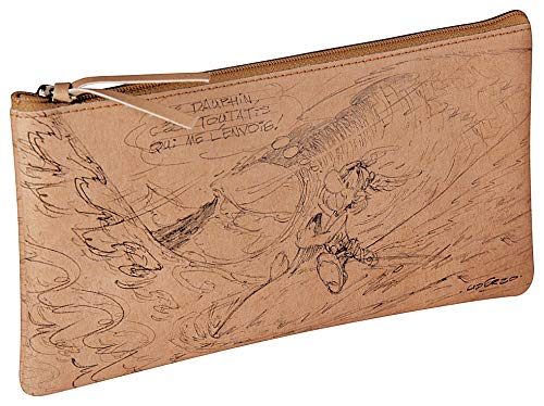 Clairefontaine 813018C - Astuccio Piatto "Asterix Crayonés'", 11 X 22 Cm, Motivo: Toutatis, Colore: Beige