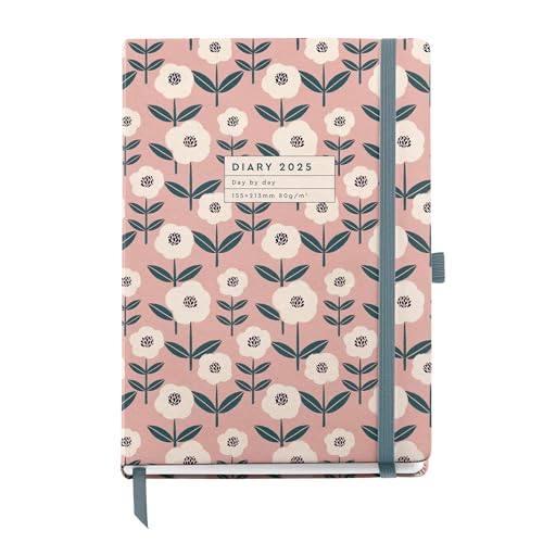 Miquelrius - Agenda 2025, Agenda Annuale 155 X 213 Mm, Agenda Giorno Pagina, Copertina In Cartone Foderato Plastificato, Spirale, Chiusura Elastica, C