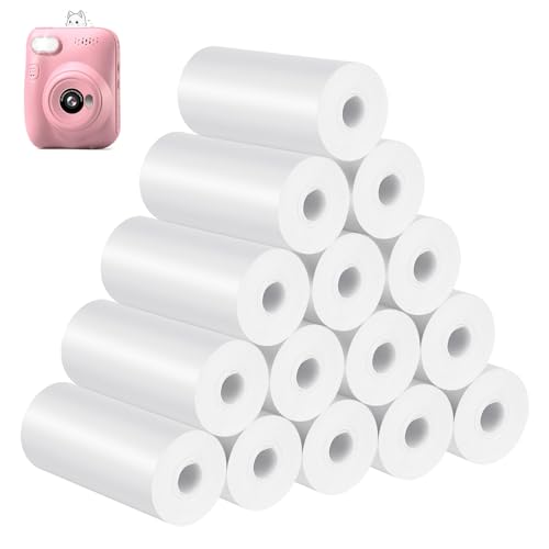 Carta Termica Per Bambini Macchine Fotografica Istantanee 15 Rotoli 57Mmx25Mmx7M, Carta Termica Bianca Senza Inchiostro Per Piccole Fotocamere E Stamp