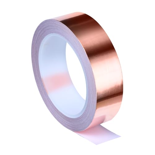 Nuooo Nastro In Lamina Di Rame, 40 Mm X 20 M, Con Strisce Adesive Conduttive In Metallo Per Chitarra, Schermatura Emi, Artigianato, Vetrate, Saldatura