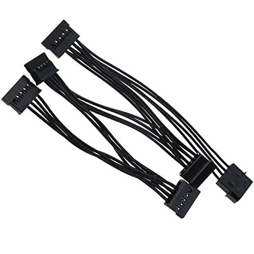 Ototec Cavo Di Alimentazione Da Ide Molex A Sata Da 4 Pin A 15 Pin Ide Maschio A 5 X 15 Pin Sata Femmina, Cavo Splitter Di Alimentazione 18Awg Per Har