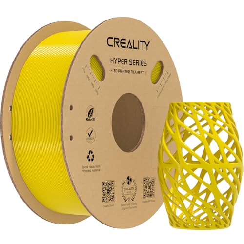 Creality Hyper Petg Pla Filamente 1.75Mm Giallo Per Stampante 3D Progettato Per L'Alta Velocità 30-600Mm/S, 1Kg(2.2Lbs)/Spool, Precisione Dimensionale