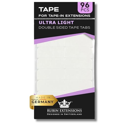 Rubin Extensions Nastro Adesivo Per Extension - Nastri Adesivi Di Ricambio - 96 Pezzi - Extra Forte 4 Cm Di Larghezza, 0,8 Cm Di Altezza | Adesivo Per