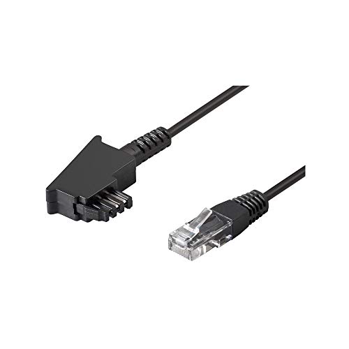 Goobay 51235 Cavo Di Collegamento Tae-F Per Dsl/Vdsl, Nero, 10M Lunghezza Del Cavo