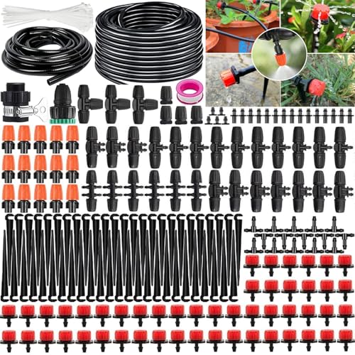 Kit Di Irrigazione A Goccia, 50M+25M Micro Drip Irrigation Kit Irrigazione Automatica Sprinkler Irrigazione Sistema Giardino Irrigazione Serra Sistema