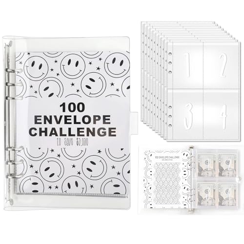 Money Binder, 5050 Euro Agenda Del Risparmio, Challenge, 100 Buste Libro Soldi, Interessante Agenda Per Risparmiare, Per Riserve, Piani, Emergenze, Ad