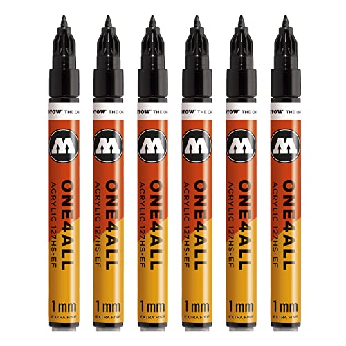 Molotow Mo127101 One4All 127 Hs Di Ef Marcatore, Nero, Confezione Da Pezzi