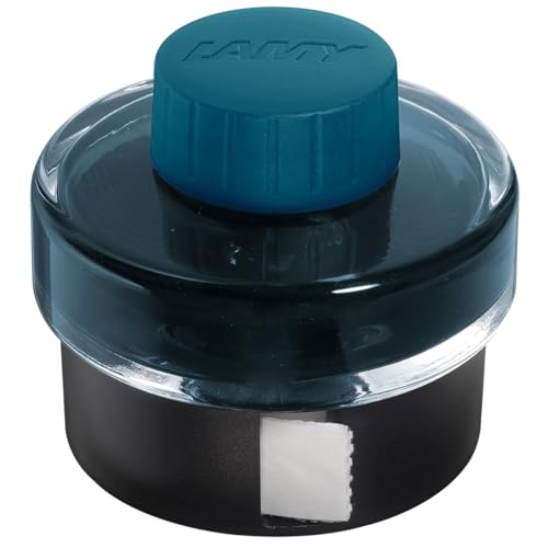 Lamy T52 Inchiostro Petrolio 50 Ml – Vetro Di Inchiostro Con Serbatoio Di Inchiostro – Base In Plastica Con Rotolo Di Carta Assorbente