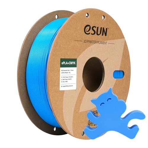 Esun Pla+ Filamento 1,75 Mm, Epla+Cmyk Lithophane 3D Filamento Stampante Pla Plus, Precisione Dimensionale +/- 0,03 Mm, 1Kg Bobina (2,2 Lbs) Filamento