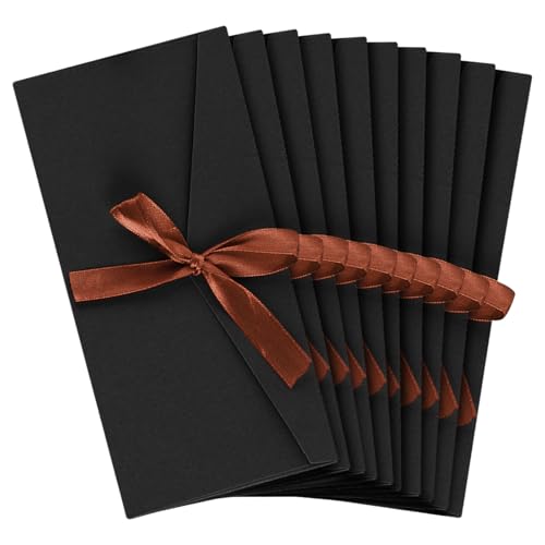 Fuipvgi 10 Pezzi Buste Per Lettere Busta Vintage Buste Autosigillante, Buste Con Lembo, Buste In Carta Kraft Retrò Con Fibbia Con Nastro Per Inviti Fa