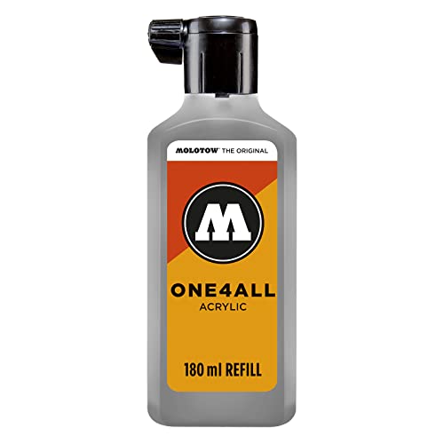 Molotow Mo692203 Refill One4All, Inchiostro Di Ricarica Per Marcatore Permanente 180 Ml, 1 Pezzo, Grigio Pastello
